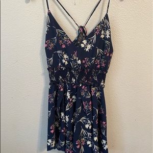 Blue flower romper